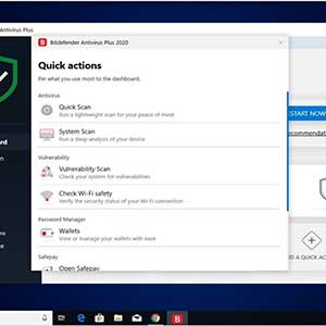 Bitdefender Antivirus Plus Dashboard