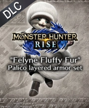 Monster Hunter Rise Felyne Fluffy Fur Palico layered armor set