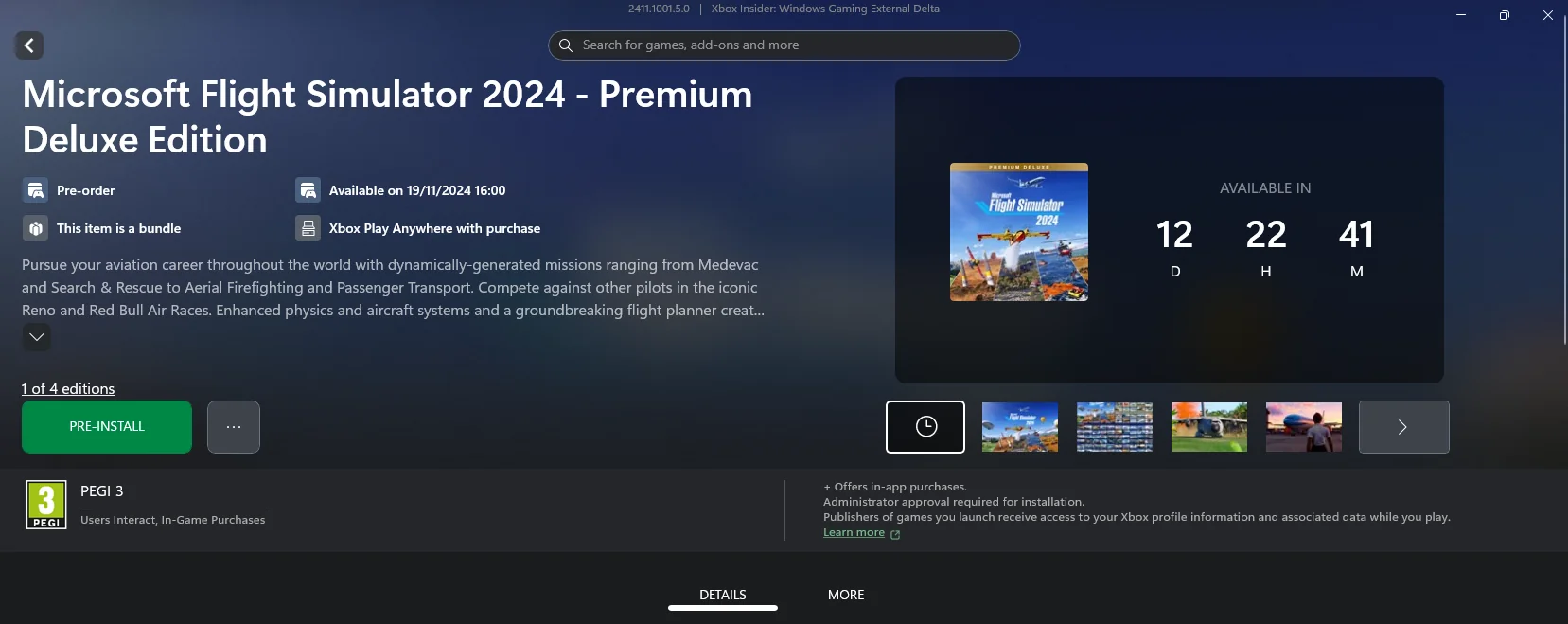 Microsoft Flight Simulator 2024 Preload