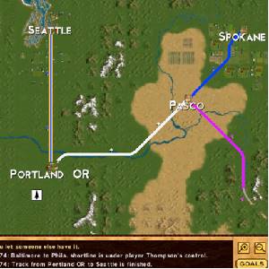 Rails Across America - Kaart